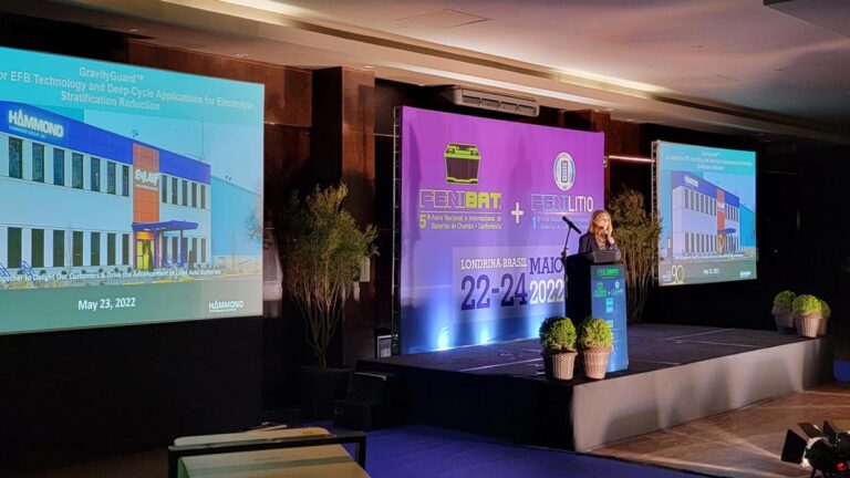 Hammond's Senior Product Development Engineer Maureen Sherrick presented a talk on GravityGuard™ at the 2022 FENIBAT conference in Brazil.